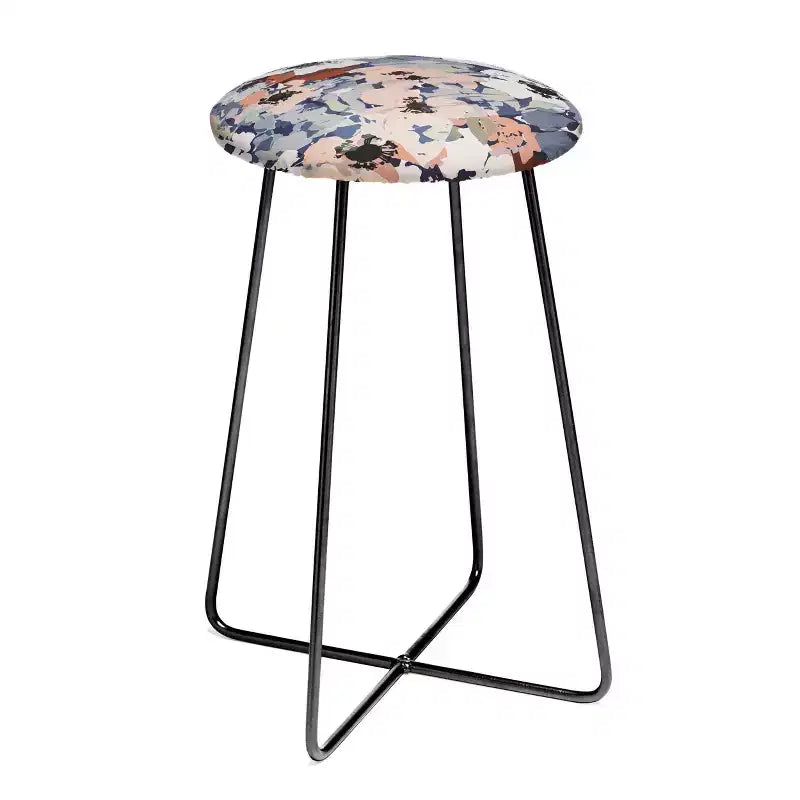 Marta Barragan Camarasa Distorted Garden Tiles Counter Stool - Deny Designs