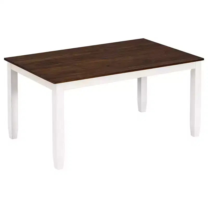 Set da Tavolo da Pranzo Rustico in Legno a 6 Pezzi, Tavolo Rettangolare con 4 Sedie e Panca - ModernLuxe