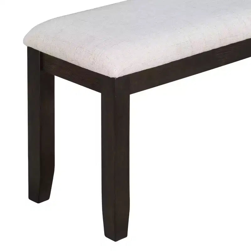 Set da Tavolo da Pranzo Rustico in Legno a 6 Pezzi, Tavolo Rettangolare con 4 Sedie e Panca - ModernLuxe