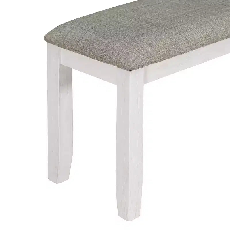 Set da Tavolo da Pranzo Rustico in Legno a 6 Pezzi, Tavolo Rettangolare con 4 Sedie e Panca - ModernLuxe