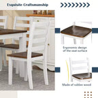 Set da Tavolo da Pranzo Rustico in Legno a 6 Pezzi, Tavolo Rettangolare con 4 Sedie e Panca - ModernLuxe