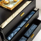 Brian Comodino a 3 cassetti alto 32 con contenitore per camera da letto| ART OF LIVING DESIGNS-NERO