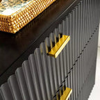 Brian Comodino a 3 cassetti alto 32 con contenitore per camera da letto| ART OF LIVING DESIGNS-NERO