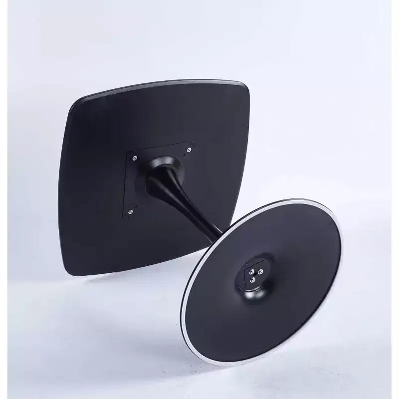 Tavolo da pranzo dal design unico con base rotonda in metallo - ModernLuxe