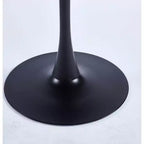 Tavolo da pranzo dal design unico con base rotonda in metallo - ModernLuxe
