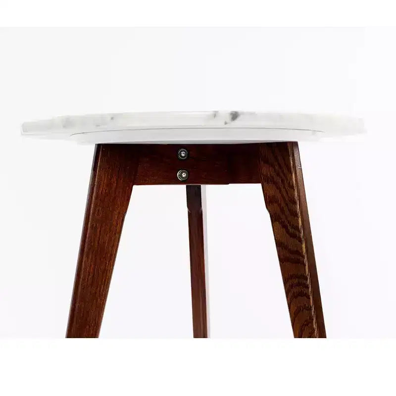 Il tavolino Bianco Collection Cherie 15 rotondo in marmo bianco di Carrara italiano