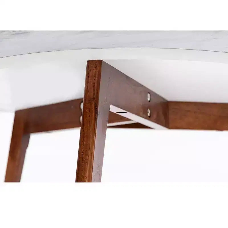 Il tavolino Bianco Collection Cherie 15 rotondo in marmo bianco di Carrara italiano