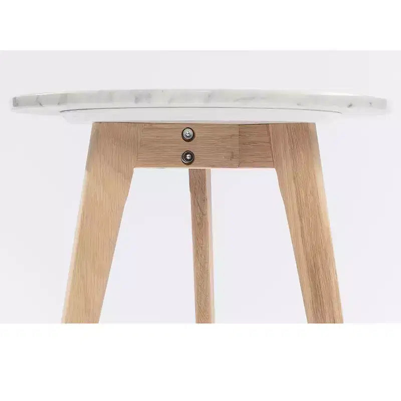 Il tavolino Bianco Collection Cherie 15 rotondo in marmo bianco di Carrara italiano