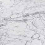 Il tavolino Bianco Collection Cherie 15 rotondo in marmo bianco di Carrara italiano