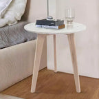 Il tavolino Bianco Collection Cherie 15 rotondo in marmo bianco di Carrara italiano