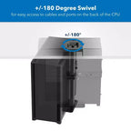 Mount-It! Supporto CPU Rotante per Carichi Pesanti | Staffa CPU Regolabile in Altezza e Larghezza per Installazione Sotto la Scrivania e a Parete | Capacità di Carico 20 kg