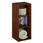 ClosetMaid Organizzatore in Legno a 3 Ripiani Versatile Impilabile con 2 Ripiani Regolabili per Casa e Ufficio, Finitura Ciliegio Scuro