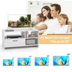 Costway Mobile TV Moderno con 3 Scomparti Aperti per TV fino a 55 Pollici