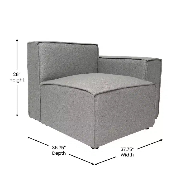 Poltrona con bracciolo Emma e Oliver Modular lato destro