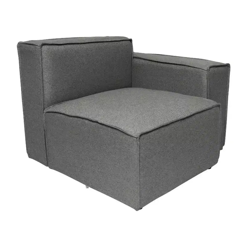 Emma and Oliver Modular Right Side Armchair with Arm Rest