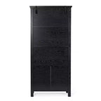 Libreria e armadietto contenitore Flash Furniture Stella Modern Farmhouse con ante in vetro temperato e 3 ripiani superiori