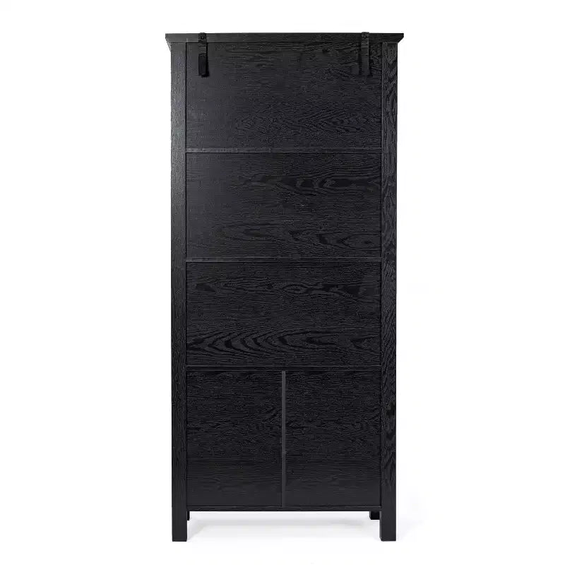 Libreria e armadietto contenitore Flash Furniture Stella Modern Farmhouse con ante in vetro temperato e 3 ripiani superiori