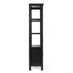 Libreria e armadietto contenitore Flash Furniture Stella Modern Farmhouse con ante in vetro temperato e 3 ripiani superiori