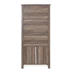 Libreria e armadietto contenitore Flash Furniture Stella Modern Farmhouse con ante in vetro temperato e 3 ripiani superiori