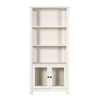 Libreria e armadietto contenitore Flash Furniture Stella Modern Farmhouse con ante in vetro temperato e 3 ripiani superiori
