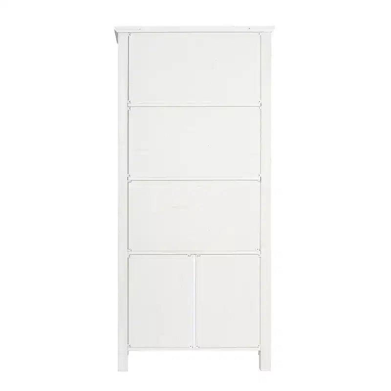 Libreria e armadietto contenitore Flash Furniture Stella Modern Farmhouse con ante in vetro temperato e 3 ripiani superiori