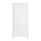 Libreria e armadietto contenitore Flash Furniture Stella Modern Farmhouse con ante in vetro temperato e 3 ripiani superiori
