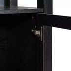 Libreria e armadietto contenitore Flash Furniture Stella Modern Farmhouse con ante in vetro temperato e 3 ripiani superiori