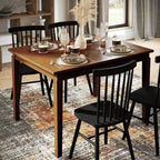 Tavolo da pranzo in legno Merrick Lane con gambe affusolate