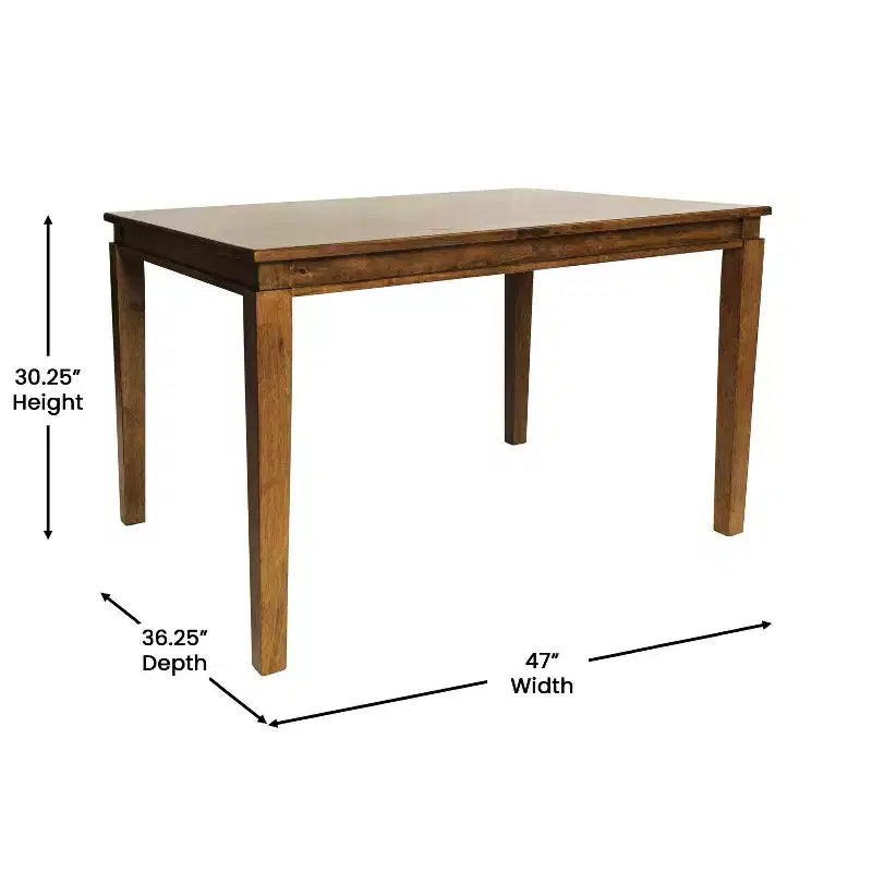 Tavolo da pranzo in legno Merrick Lane con gambe affusolate
