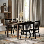 Tavolo da pranzo in legno Merrick Lane con gambe affusolate