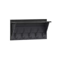 Flash Furniture Daly Wall Mounted Solid Pine Wood Storage Rack with Upper Shelf and 5 Hanging Hooks For Entryway, Kitchen, Bathroom