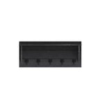 Flash Furniture Daly Scaffale portaoggetti da parete in legno di pino massiccio con ripiano superiore e 5 ganci appendiabiti per ingresso, cucina, bagno