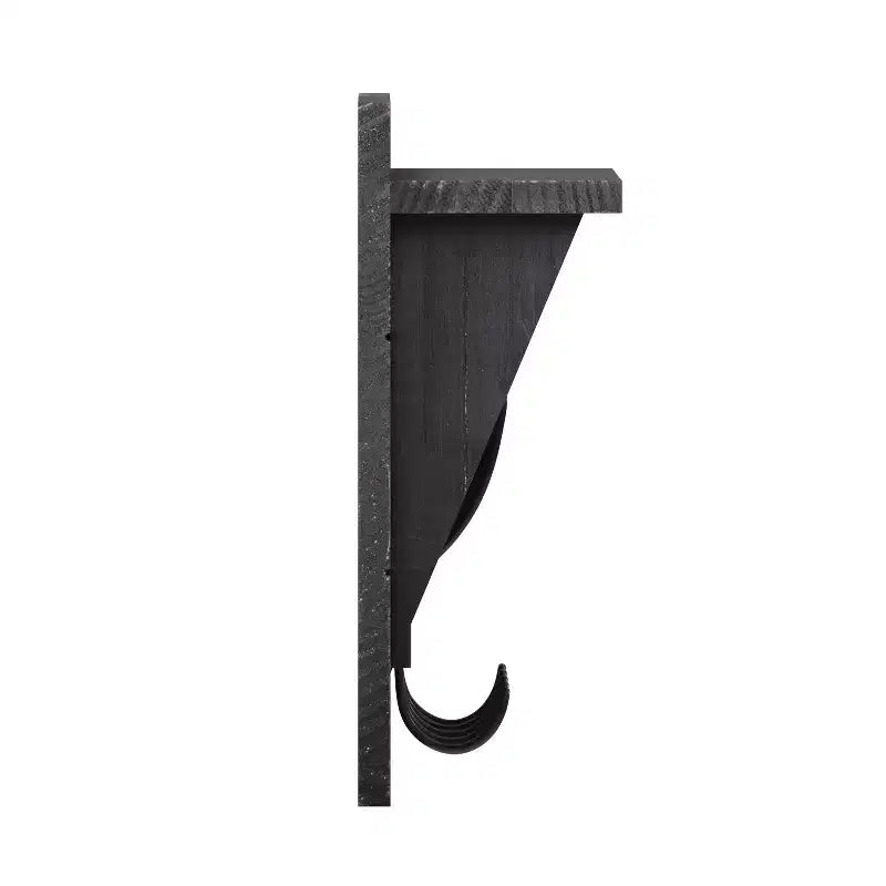 Flash Furniture Daly Scaffale portaoggetti da parete in legno di pino massiccio con ripiano superiore e 5 ganci appendiabiti per ingresso, cucina, bagno