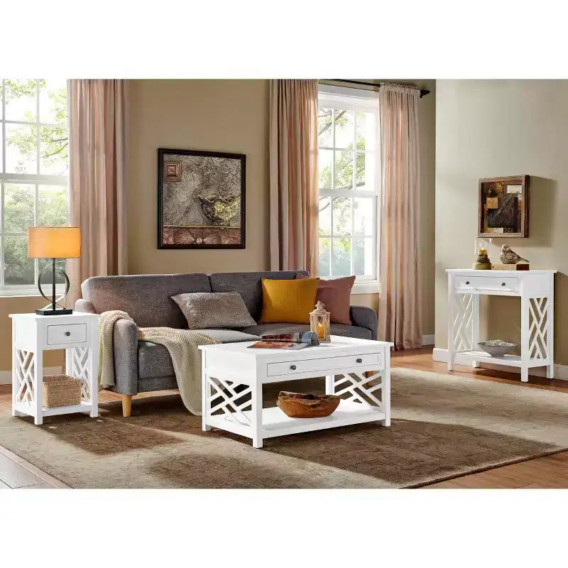 Tavolino da caffè in legno Middlebury da 36" con cassetto - Alaterre Furniture