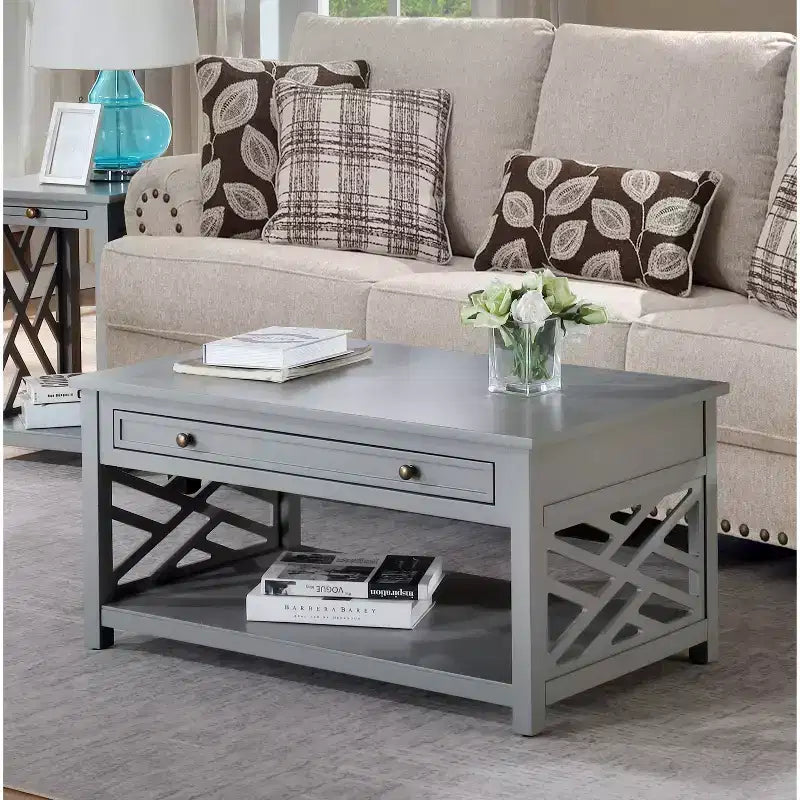 Tavolino da caffè in legno Middlebury da 36" con cassetto - Alaterre Furniture