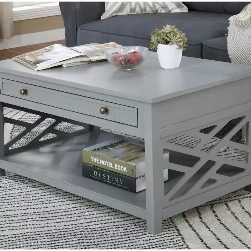 Tavolino da caffè in legno Middlebury da 36" con cassetto - Alaterre Furniture