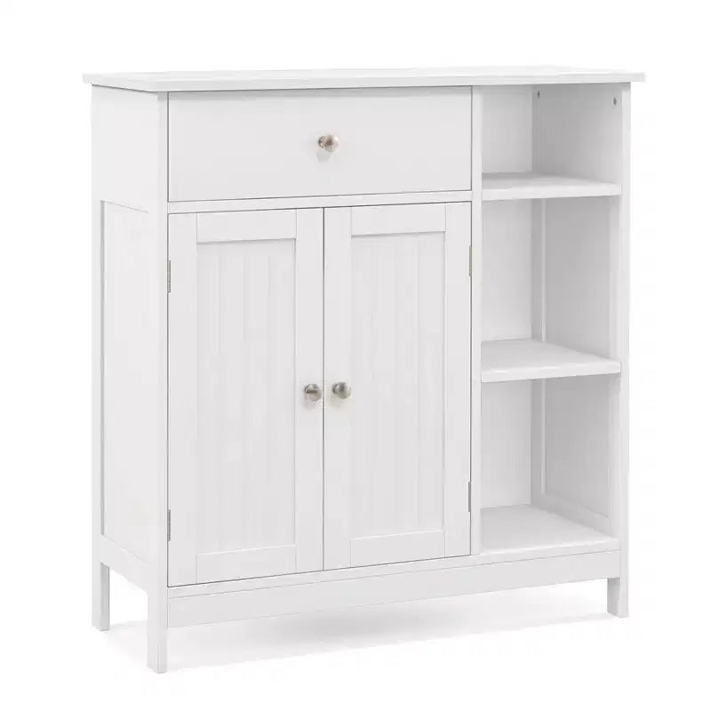Mobiletto da Bagno Costway a Pavimento, Credenza da Cucina Autoportante con Cassetto, Organizzatore Contenitore