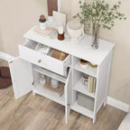 Mobiletto da Bagno Costway a Pavimento, Credenza da Cucina Autoportante con Cassetto, Organizzatore Contenitore