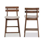 Set di 2 sgabelli da bar alti Larine Wood - Baxton Studio