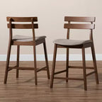 Set di 2 sgabelli da bar alti Larine Wood - Baxton Studio