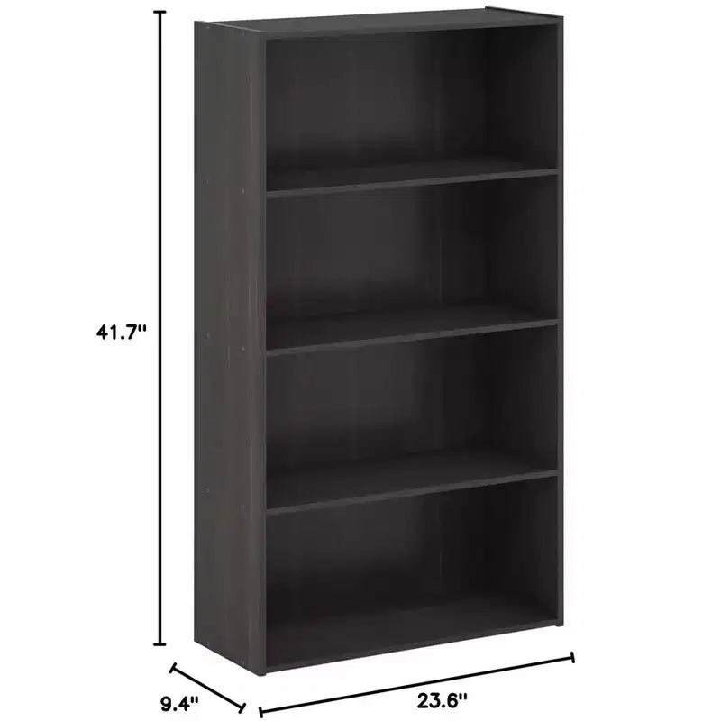 Furinno 4-Cube Scaffale Aperto Libreria Mobile Contenitore Multifunzionale, Espresso