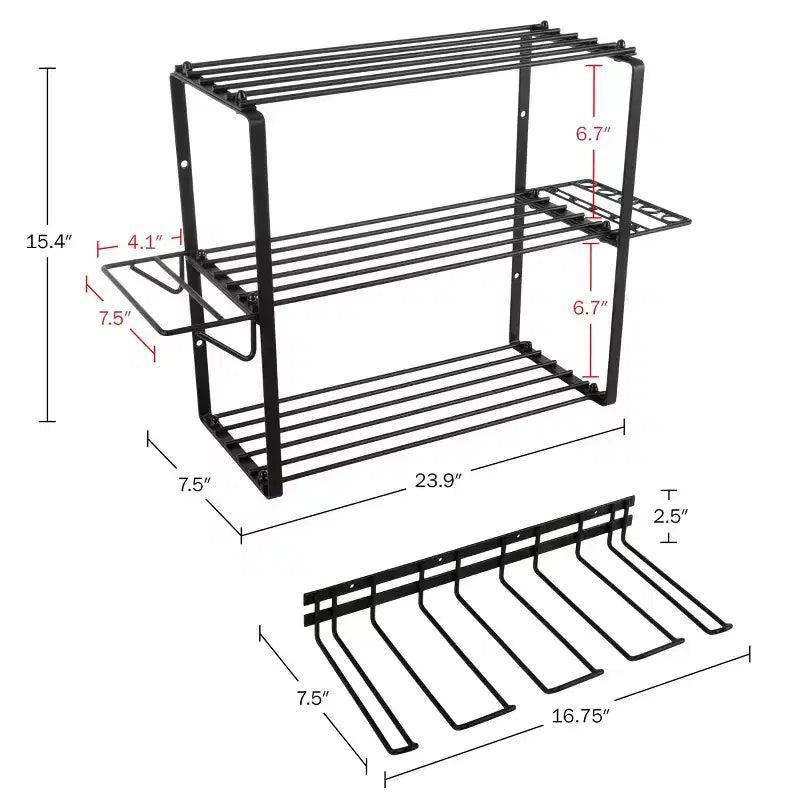 Scaffale Porta Utensili a 3 Livelli di Stalwart
