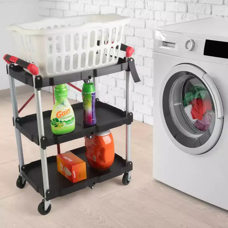 Carrello pieghevole Stalwart con capacità di 22,7 kg per ripiano