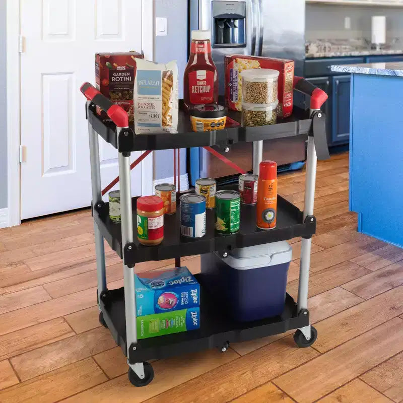 Carrello pieghevole Stalwart con capacità di 22,7 kg per ripiano