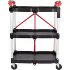 Carrello pieghevole Stalwart con capacità di 22,7 kg per ripiano