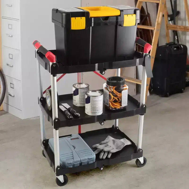 Carrello pieghevole Stalwart con capacità di 22,7 kg per ripiano