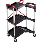 Carrello pieghevole Stalwart con capacità di 22,7 kg per ripiano