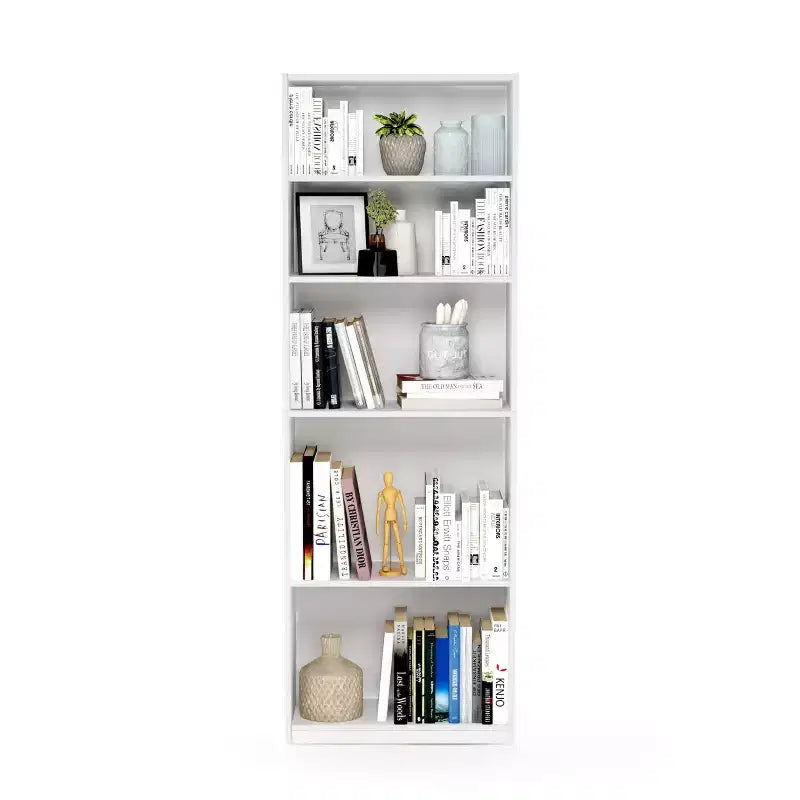 Furinno Libreria a 5 Cubi Salvaspazio con Scaffali Aperti Regolabili, Bianco