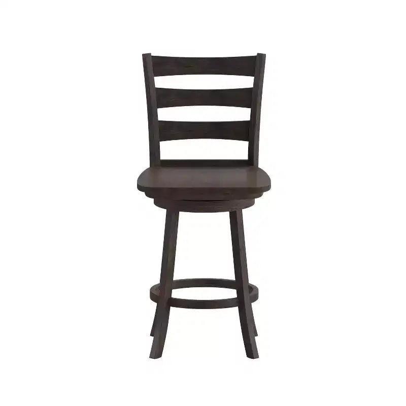 Sgabello da bar Emma and Oliver Classic Ladderback con sedile in legno, altezza da bancone