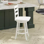 Sgabello da bar Emma and Oliver Classic Ladderback con sedile in legno, altezza da bancone